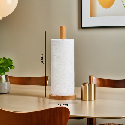 Soka Rubberwood Kitchen Roll Holder