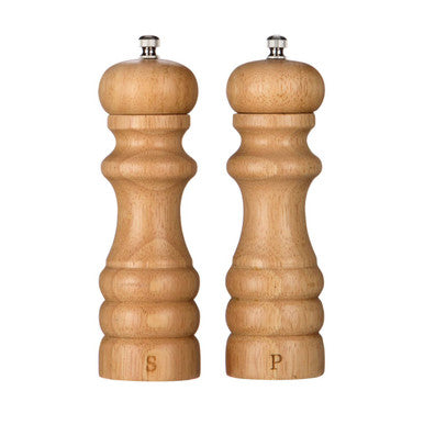 Natural Origins 15.2cm Rubberwood Salt And Pepper Mill Set