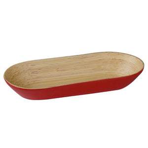 Red Oblong Bowl | Kyoto