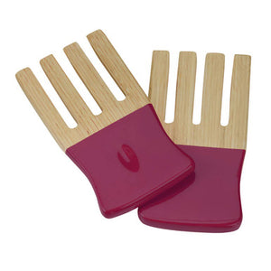 Raspberry Bamboo Salad Hand Servers | Kyoto