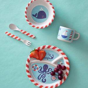 Eden Kids 5 Piece Pirate Bamboo Dinner Set