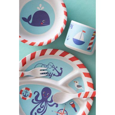 Eden Kids 5 Piece Pirate Bamboo Dinner Set