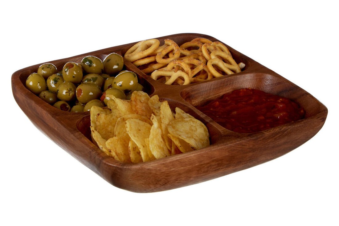 Kora Acacia Four Section Serving Dish