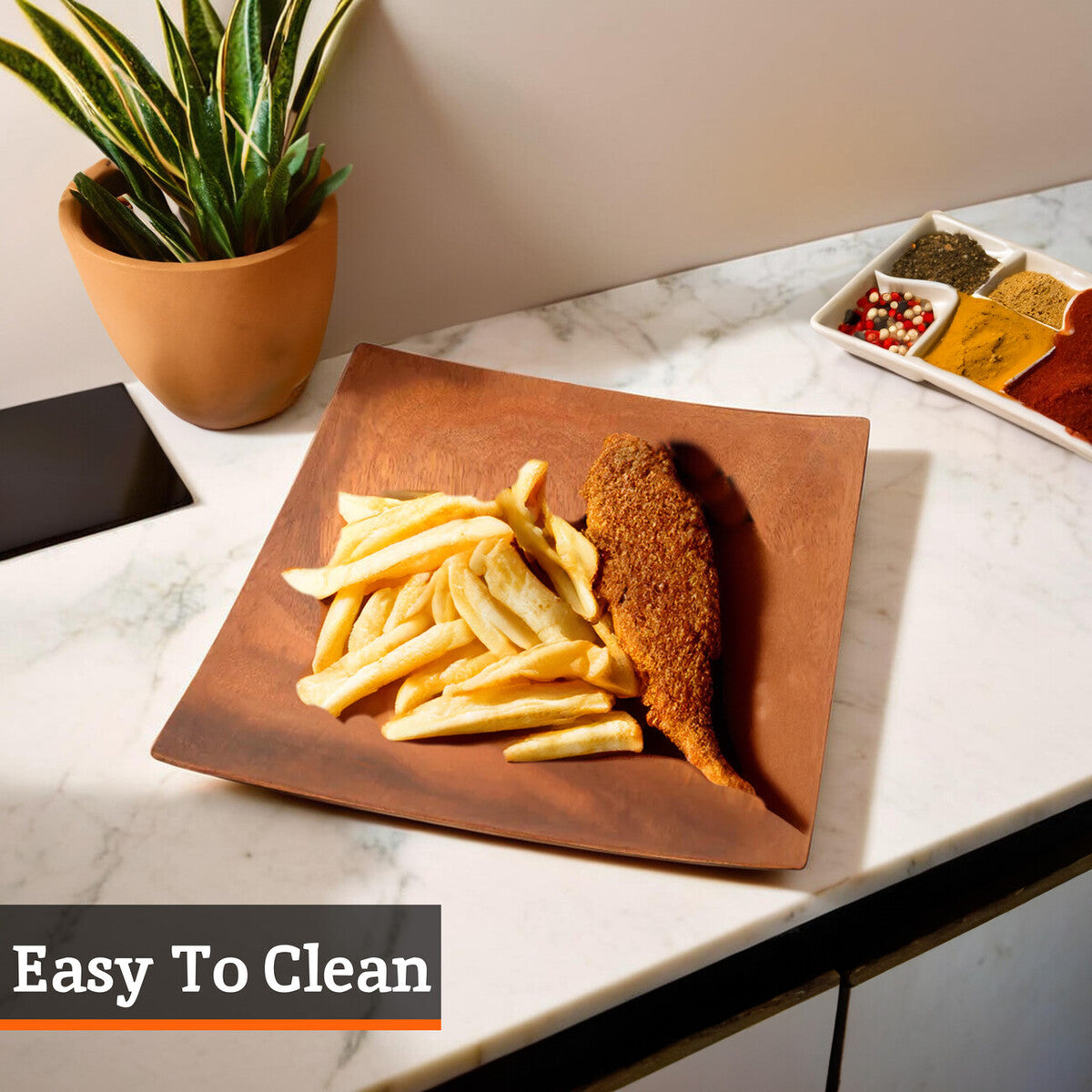 Kora Acacia Square Serving Platter