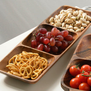Acacia Three Section Rectangular Serving Dish | Kora