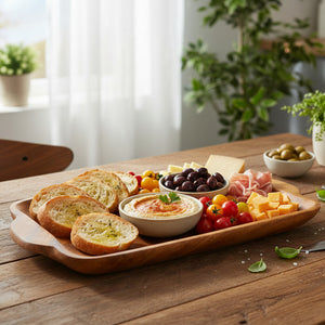 Kora Serving Platter in Acacia Wood