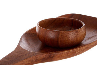 Kora Acacia Paddle Board With Bowl Set