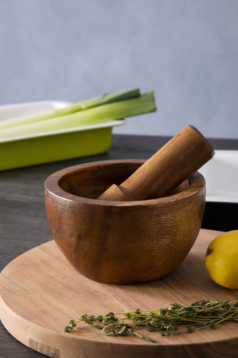 Acacia Wood Mortar and Pestle | Kora