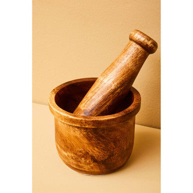 Kora Acacia Wood Mortar And Pestle Set