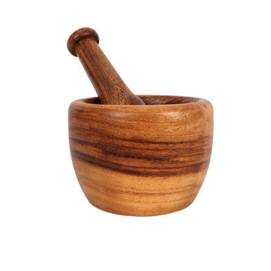 Kora Tapered Mortar and Pestle in Acacia Wood