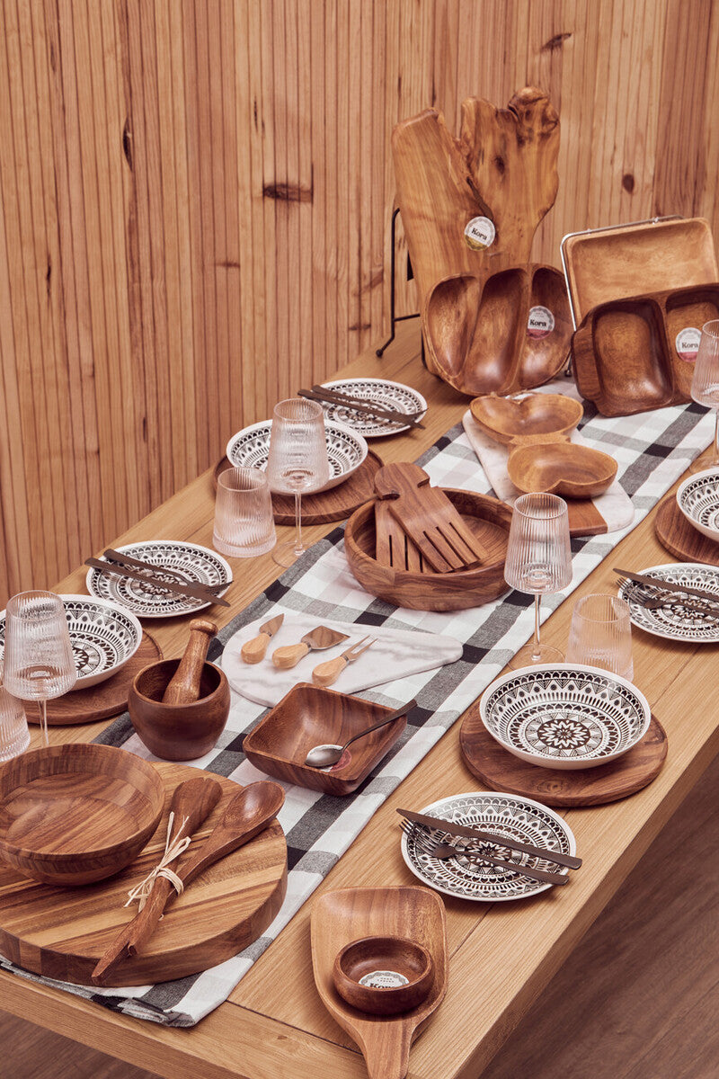 Kora Acacia Wood Tapered Mortar and Pestle
