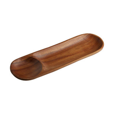 Kora Acacia Wood Oval Chip And Dip Tray - Image 6
