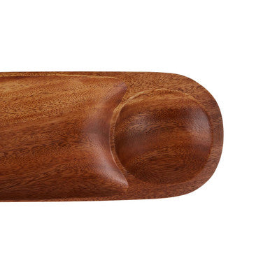 Kora Acacia Wood Oval Chip And Dip Tray - Image 3