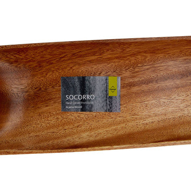 Kora Acacia Wood Oval Chip And Dip Tray - Image 5