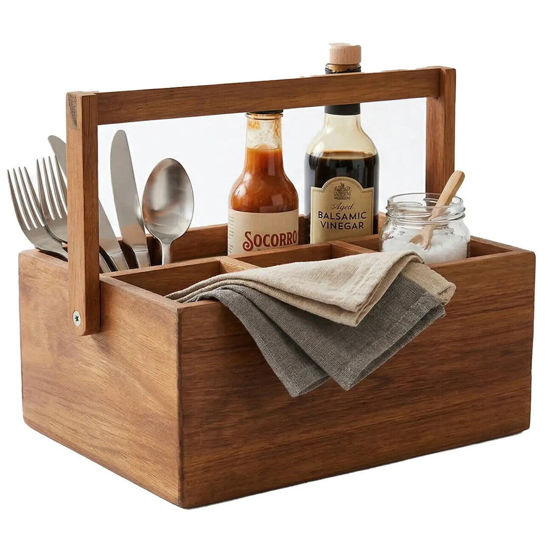 Socorro Acacia Cutlery Caddy