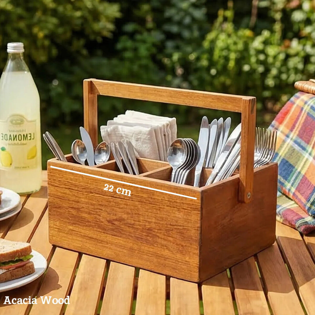 Socorro Acacia Cutlery Caddy