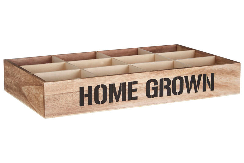 Wooden compartmentalized tray with &