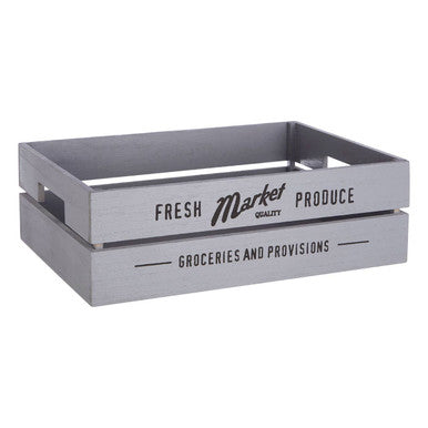 Set Of 3 Rustic Provisions Grey Crates