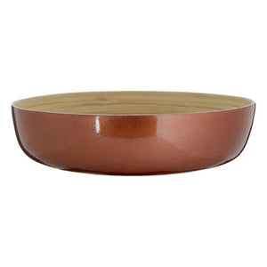 Kyoto Rose Gold Salad Bowl With Raised Edges