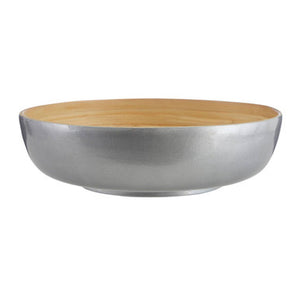 Silver Salad Bowl with Raised Edges | Kyoto