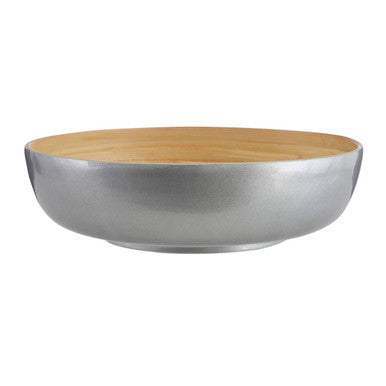 Kyoto Silver Salad Bowl With Raised Edges