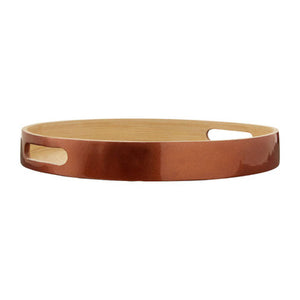Small Round Rose Gold Serving Tray | Kyoto