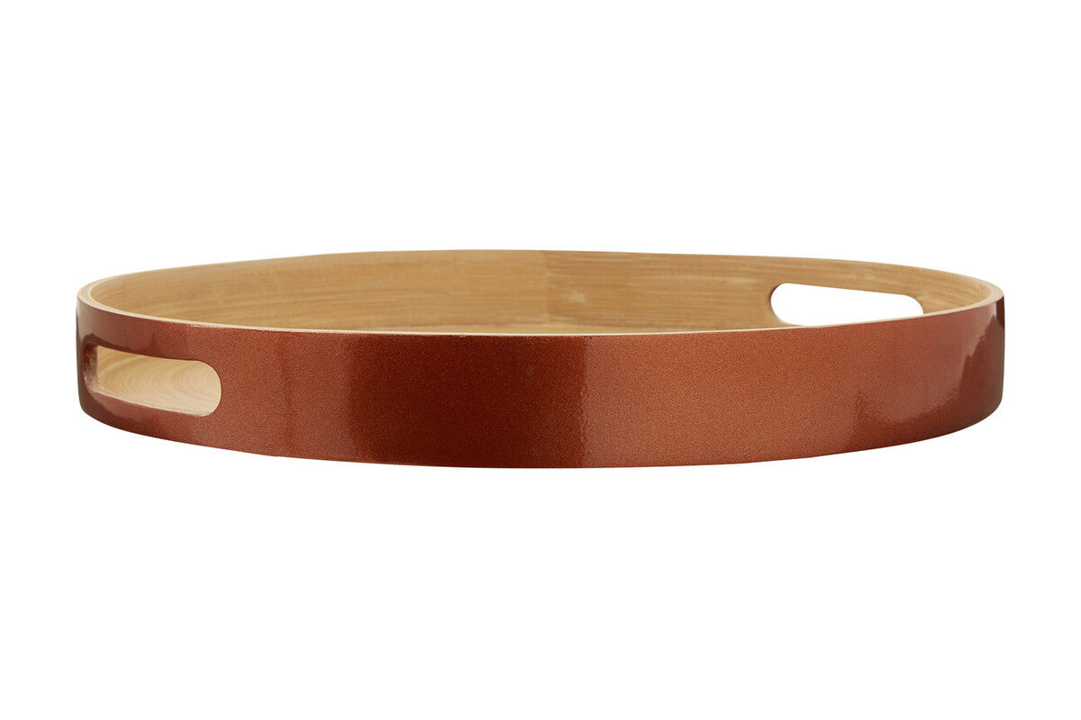 Kyoto Large Round Rose Gold Serving Tray