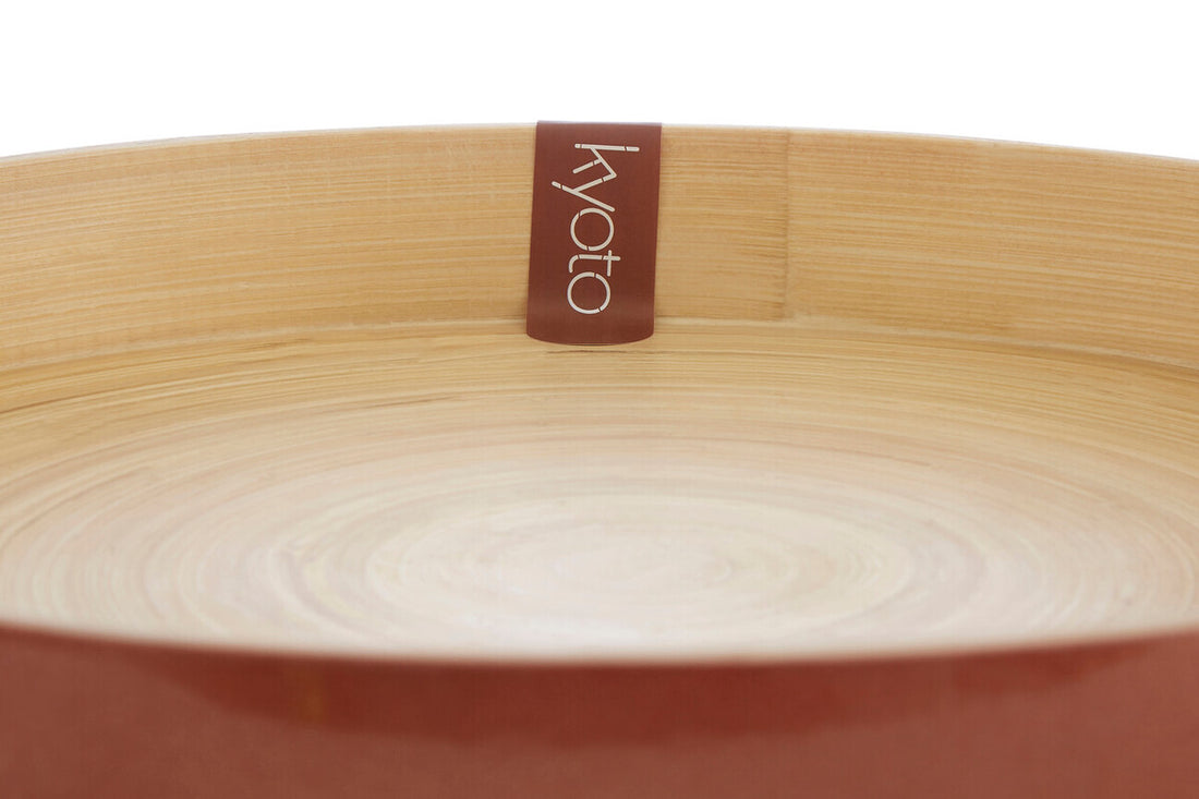 Kyoto Large Round Rose Gold Serving Tray
