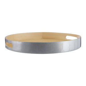 Large Silver Tray with Side Handles | Kyoto