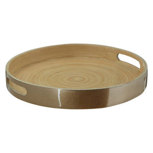 Kyoto Small Round Gold Serving Tray