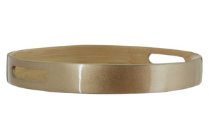 Kyoto Small Round Gold Serving Tray