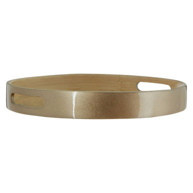 Kyoto Small Round Gold Serving Tray