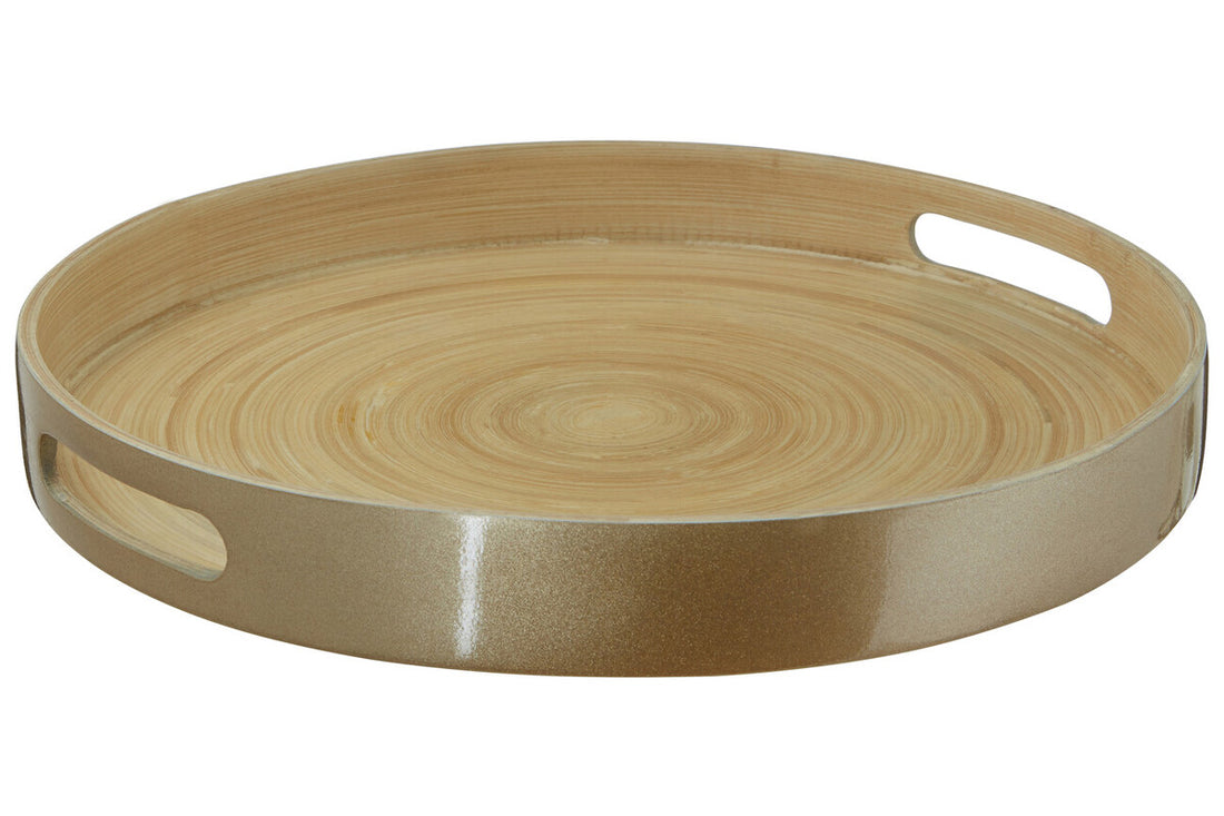 Large Round Gold Serving Tray | Kyoto