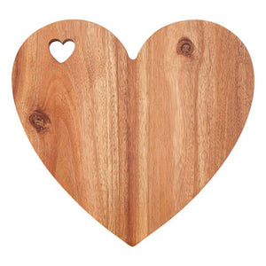 Socorro Acacia Heart Chopping And Serving Board With White Edge