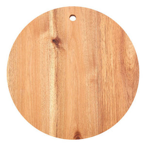 Socorro Round Acacia Chopping And Serving Board With Blue Edge
