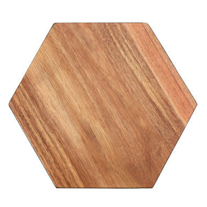 Socorro Acacia Hexagonal Black Edge Chopping And Serving Board