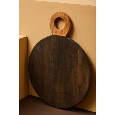Kolkata Large Round Mango Wood Chopping And Serving Board