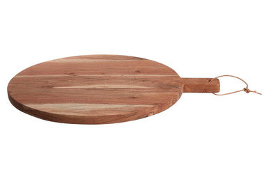 Socorro Acacia Wood Large Round Chopping And Serving Board Natural Finish