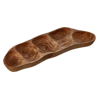 Kora 5 Section Olive Wood Antipasti Dish