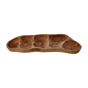 Olive Wood Multi Section Antipasti Dish in Assorted Shapes | Kora