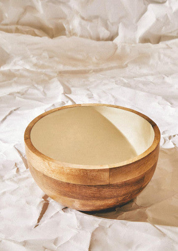 Kara Mango Wood Round Serving Bowl
