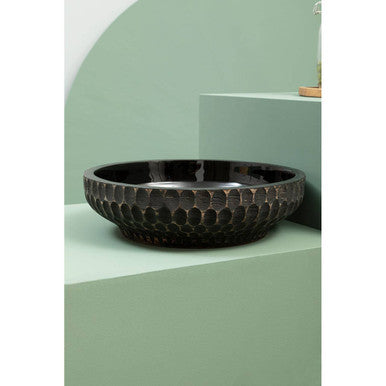 Kara Medium Black Finish Bowl