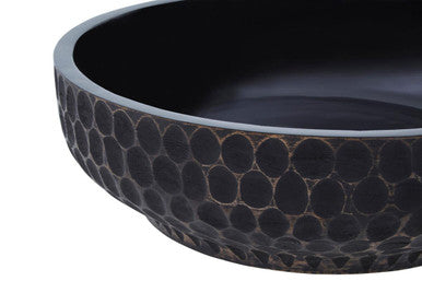 Kara Large Black Mango Wood Bowl