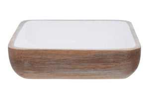 Kara Medium Mango Wood Square Bowl