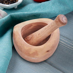 Olive Wood Mortar and Pestle | Kora