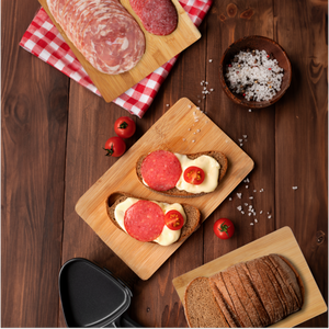 Aleki Natural Bamboo Set of 3 Chopping and Serving Boards