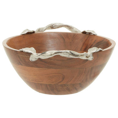 Vine  Acacia Wood Large Round Bowl