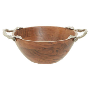 Vine  Acacia Wood Large Round Bowl