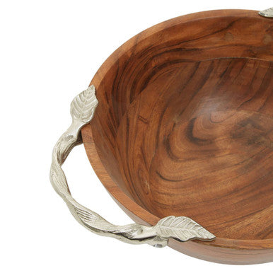 Vine  Acacia Wood Large Round Bowl