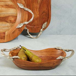 Acacia Wood Large Oval Bowl | Vine